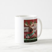 Ugly Christmas Sweater Rentier. Wein auf diese Wei Kaffeetasse (VorderseiteRechts)