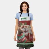 Ugly Christmas Sweater Rentier. Wein auf diese Wei Schürze (Getragen)