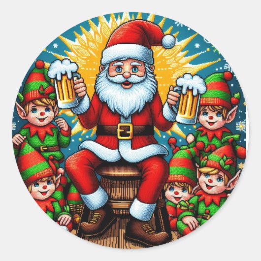 Ugly Christmas Sweater Runder Aufkleber (Vorderseite)