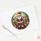 Ugly Christmas Sweater Runder Aufkleber (Umschlag)
