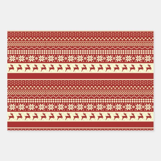 Ugly Christmas Sweater Series Wrapping Paper Sheet Geschenkpapier Set (Vorderseite 3)