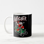 Ugly Christmas Sweater Sleigher Heavy Metal Santa  Kaffeetasse (Links)