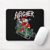 Ugly Christmas Sweater Sleigher Heavy Metal Santa Mousepad (Mit Mouse)