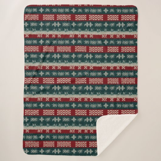 Ugly Christmas Sweater Strick Traditionelles Muste Sherpadecke (Vorderseite)