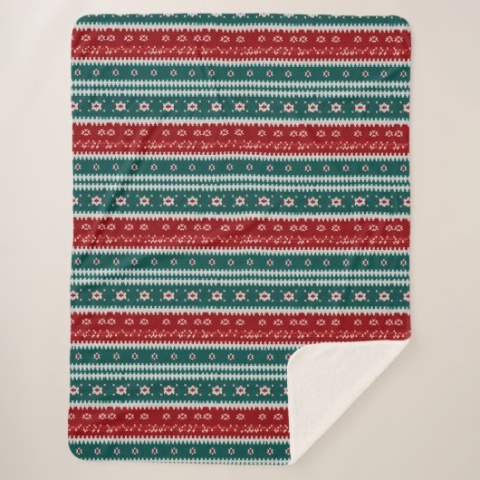 Ugly Christmas Sweater Strick Traditionelles Muste Sherpadecke (Vorderseite)