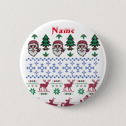 Ugly Christmas Sweater Style Thunder_Cove Button (Vorderseite)