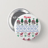 Ugly Christmas Sweater Style Thunder_Cove Button (Vorne & Hinten)