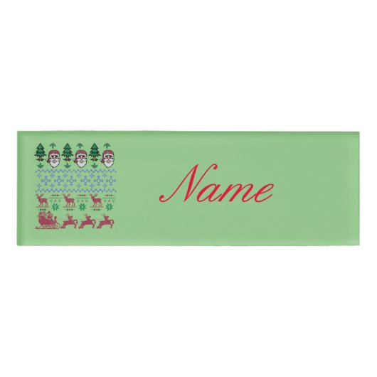 Ugly Christmas Sweater Style Thunder_Cove Namenschild (Vorderseite)
