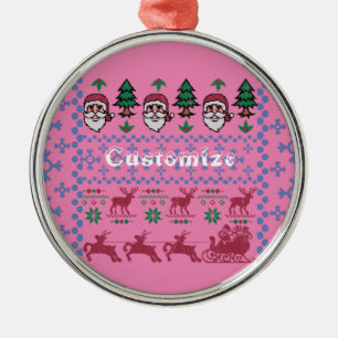 Ugly Christmas Sweater Style Thunder_Cove Ornament Aus Metall