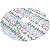 Ugly Christmas Sweater Style Thunder_Cove Polyester Weihnachtsbaumdecke (Schrägansicht)