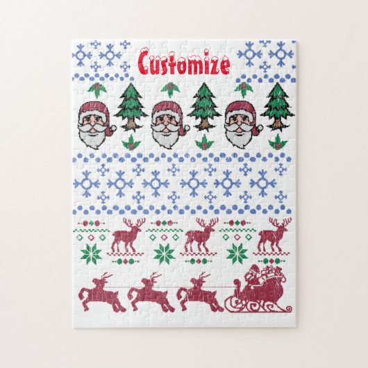 Ugly Christmas Sweater Style Thunder_Cove Puzzle (Vertikal)