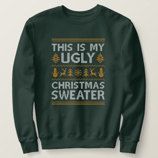Ugly Christmas Sweater Sweatshirt (Design vorne)