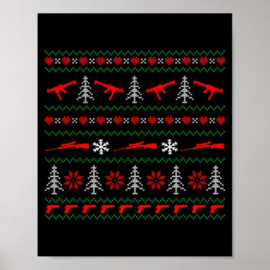 Ugly Christmas Sweater Tactical Merry Christmas Poster (Vorne)