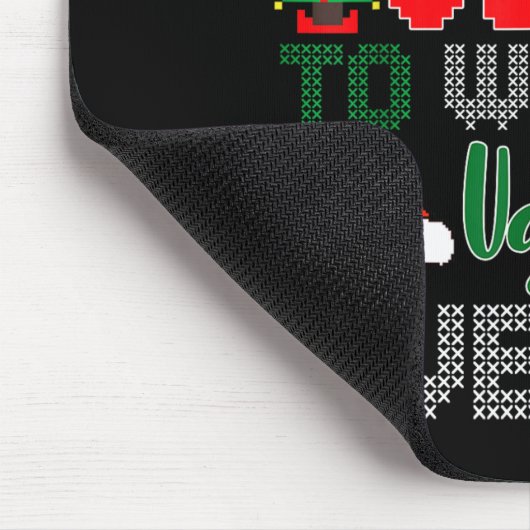 Ugly Christmas Sweater, Too Cute To Wear An Ugly S Mousepad (Ecke)