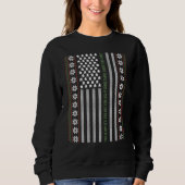 Ugly Christmas Sweater USA Flag Retro  Merry Chris Sweatshirt (Vorderseite)