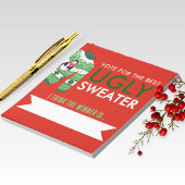 Ugly Christmas Sweater Voting Notepad Pack von 40 Notizblock