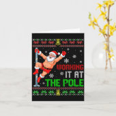 Ugly Christmas Sweater Working It At The Le Funny  Karte (Gelbe Blume)