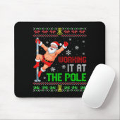 Ugly Christmas Sweater Working It At The Le Funny Mousepad (Mit Mouse)