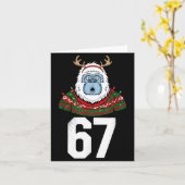 Ugly Christmas Sweater Yeti Gorilla Reindeer 67 Karte (Gelbe Blume)