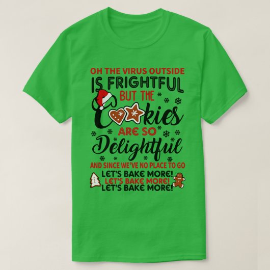 Ugly Christmas Sweater zum Backen von Addicts T-Shirt (Design vorne)