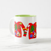 Ugly Christmas Sweater Zweifarbige Tasse (Vorderseite Links)