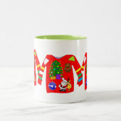 Ugly Christmas Sweater Zweifarbige Tasse (Mittel)