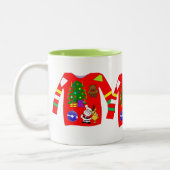 Ugly Christmas Sweater Zweifarbige Tasse (Links)