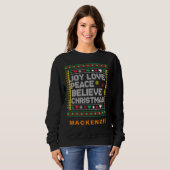 Ugly Christmas Sweaterr Individuelle Name Personal Sweatshirt (Vorne ganz)