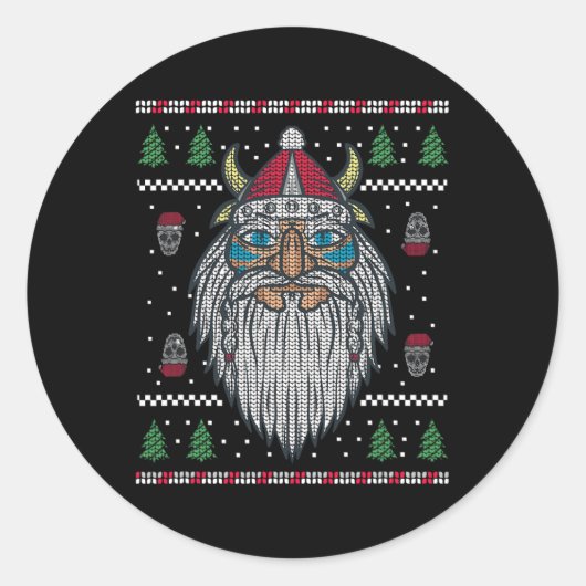 Ugly Christmas Sweaters 1 Runder Aufkleber (Vorderseite)