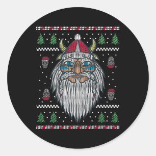 Ugly Christmas Sweaters 1 Runder Aufkleber