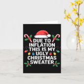 Ugly Christmas Sweaters Funny Due To Inflation Karte (Gelbe Blume)