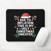 Ugly Christmas Sweaters Funny Due To Inflation Mousepad (Mit Mouse)