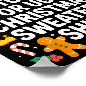 Ugly Christmas Sweaters Funny Too Hot  Poster (Ecke)