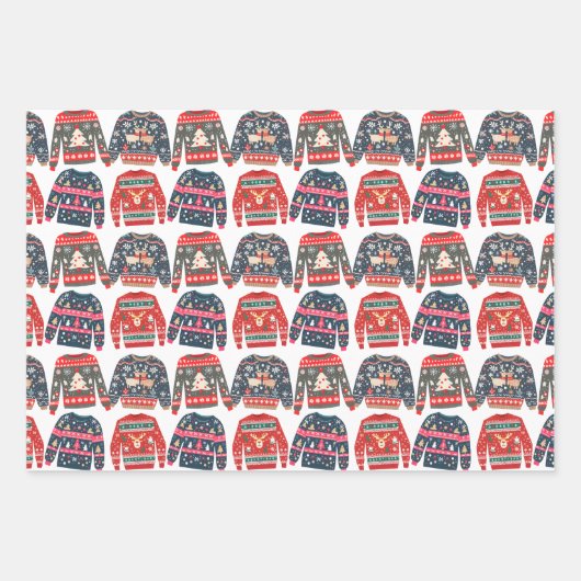 Ugly Christmas Sweaters Geschenkpapier Set (Vorderseite 2)