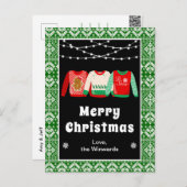 Ugly Christmas Sweaters Green Frohe Weihnachten (Vorne/Hinten)