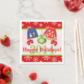 Ugly Christmas Sweaters Happy Holidays Napkins Serviette (Beispiel)