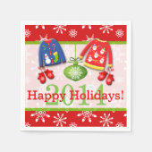 Ugly Christmas Sweaters Happy Holidays Napkins Serviette (Vorderseite)