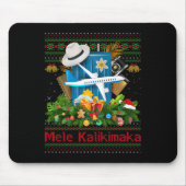 Ugly Christmas Sweaters Hawaiian Vacation Mele Kal Mousepad (Vorne)