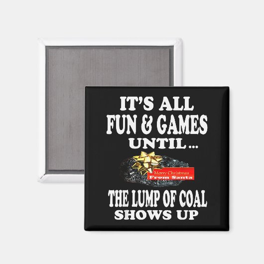 Ugly Christmas T Shirt Naughty Kid Men Women Lump Magnet (Vorderseite/Rückseite)