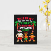 Ugly Christmas Too Hot Christmas  Karte (Gelbe Blume)