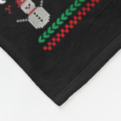 Ugly Christmas Tree Light Santa Riding Doberman Pi Fleecedecke (Ecke)