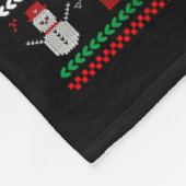 Ugly Christmas Tree Lights Santa Riding Great Pyre Fleecedecke (Ecke)