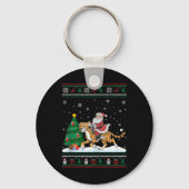 Ugly Christmas Tree Lights Xmas Weihnachtsmannscha Schlüsselanhänger (Vorderseite)