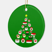 ugly christmas tree sushi keramik ornament (Links)