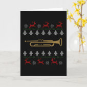 Ugly Christmas - Trumpet Karte (Gelbe Blume)