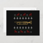 Ugly Christmas - Trumpet Postkarte (Vorne/Hinten)