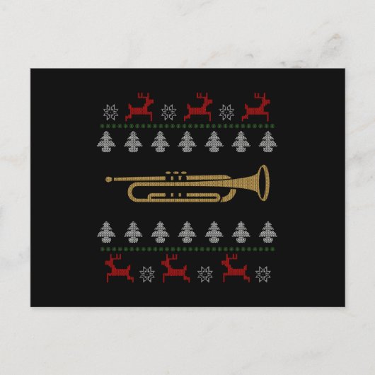 Ugly Christmas - Trumpet Postkarte (Vorderseite)