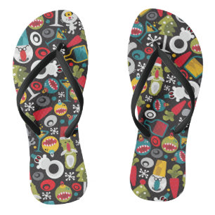 Ugly Christmas und Happy New Year Badesandalen