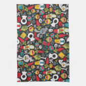 Ugly Christmas und Happy New Year Geschirrtuch (Vertikal)