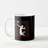 Ugly Christmas Volleyball Player Frohe Weihnachten Kaffeetasse (Links)